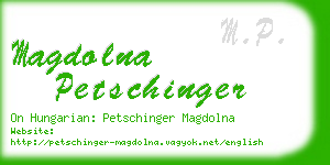 magdolna petschinger business card